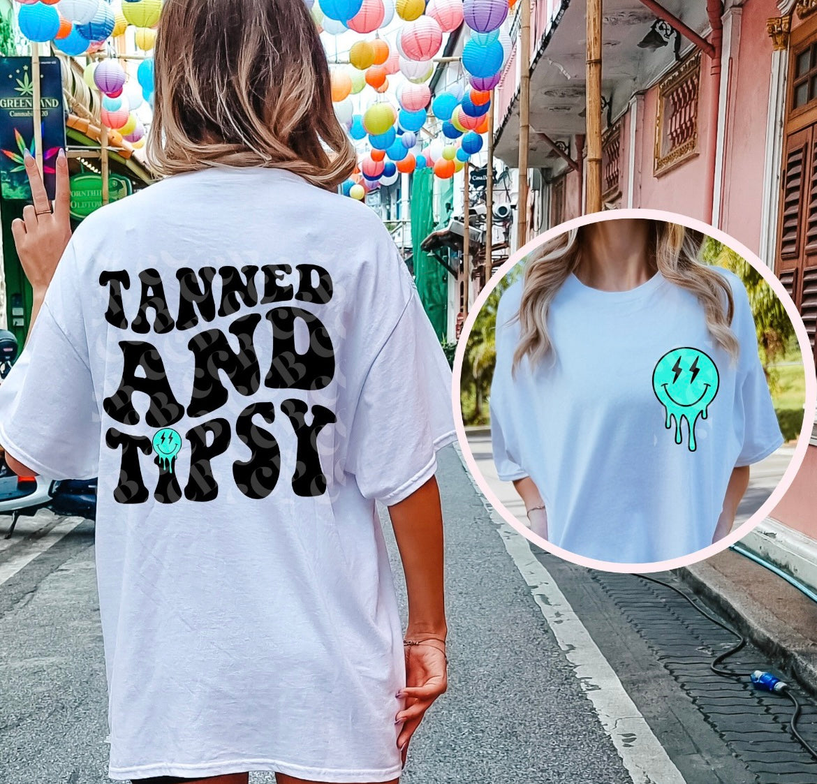 Tanned and tipsy tee