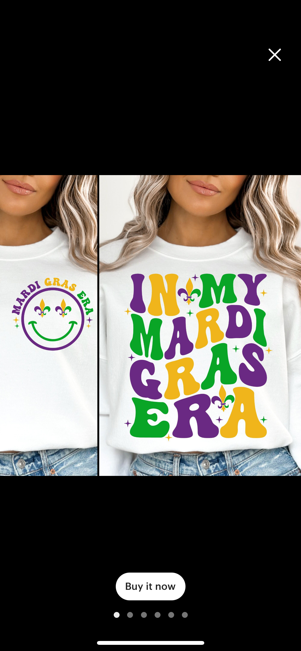 Mardi Gras era sweatshirt