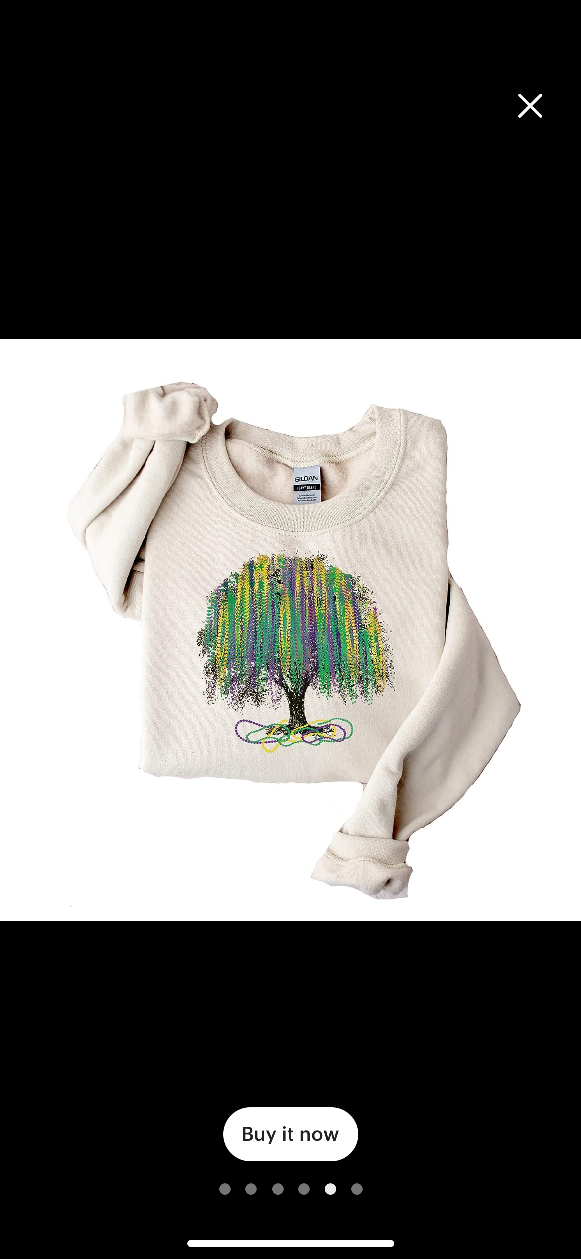 Mardi Gras Bead Tree sweater