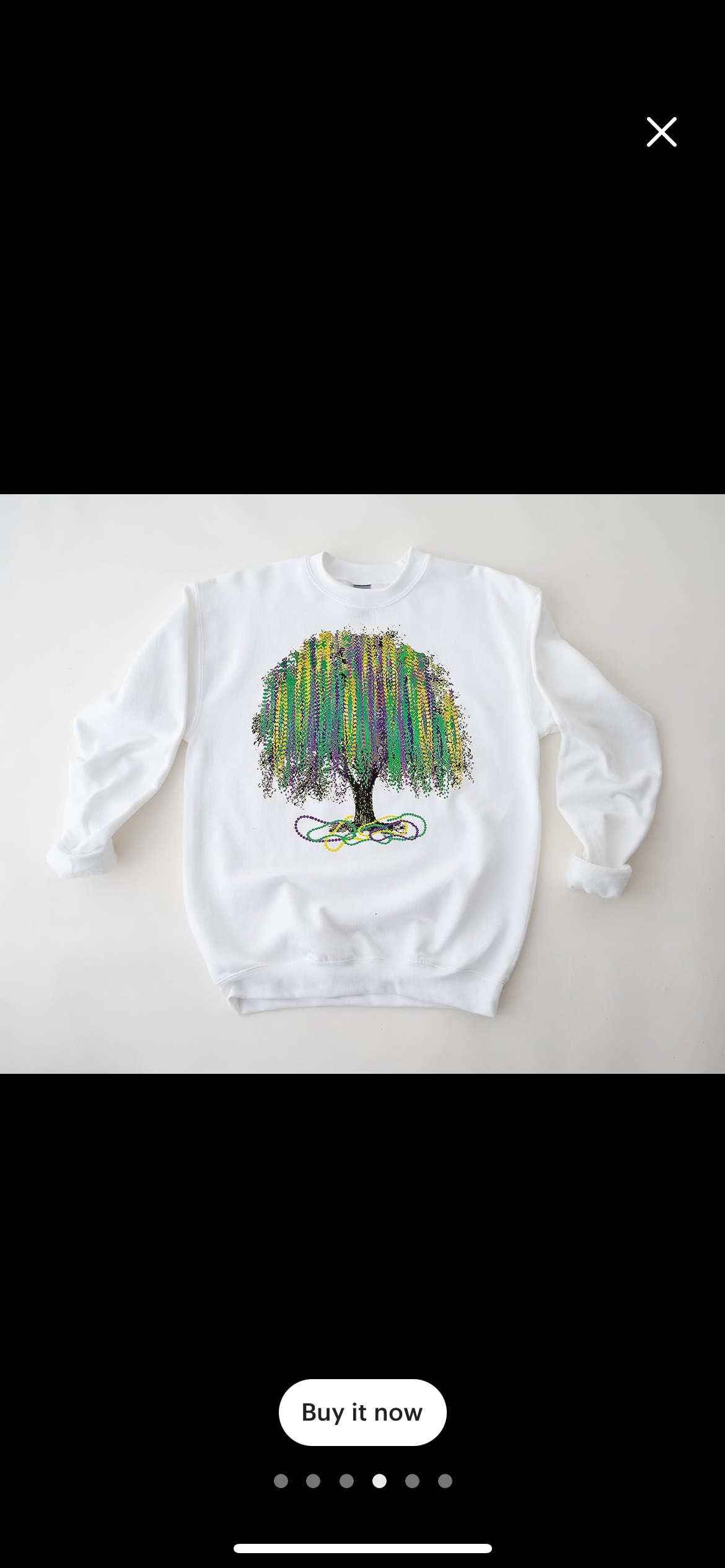 Mardi Gras Bead Tree sweater