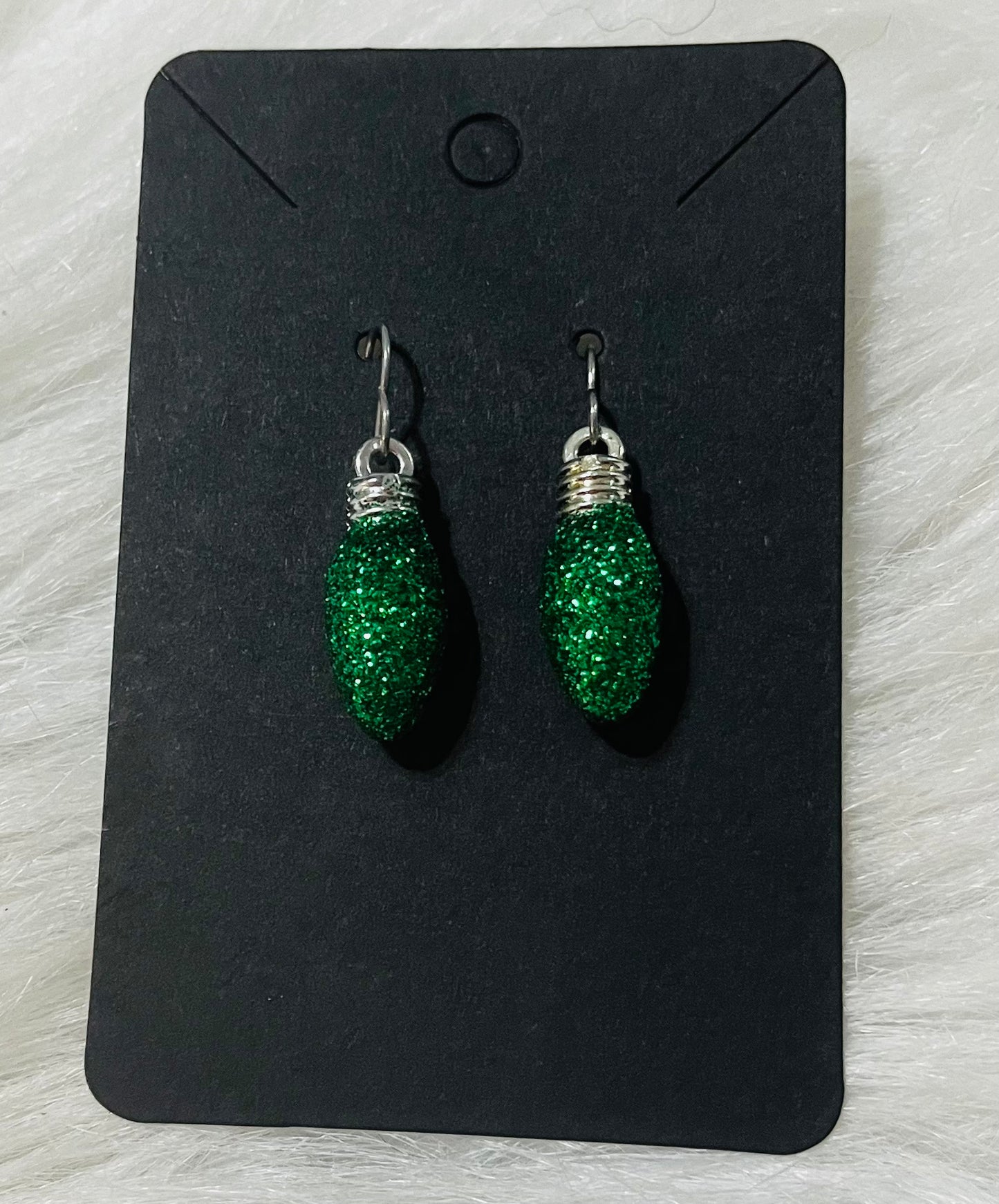 Green glitter dangle