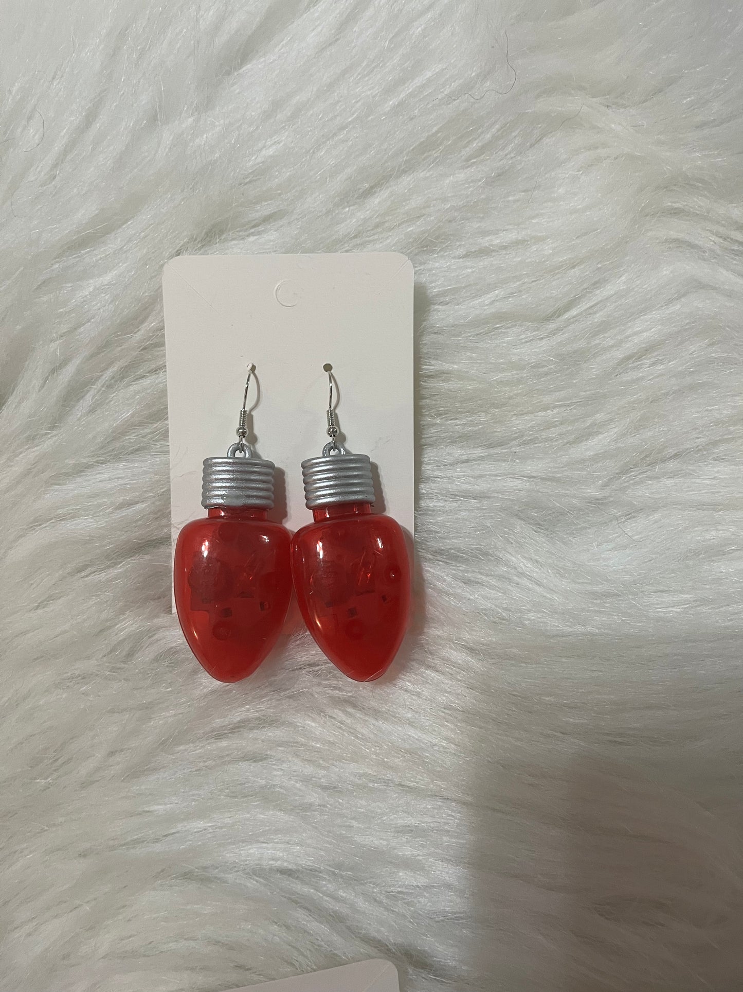 Light up Christmas bulbs earrings