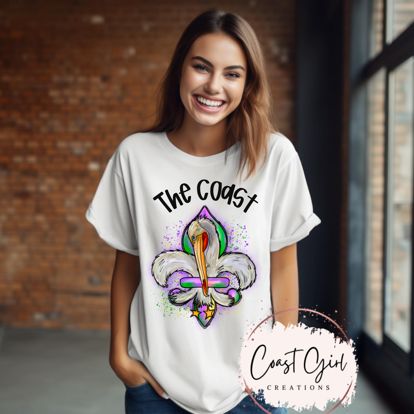 Coast Mardi Gras design tee