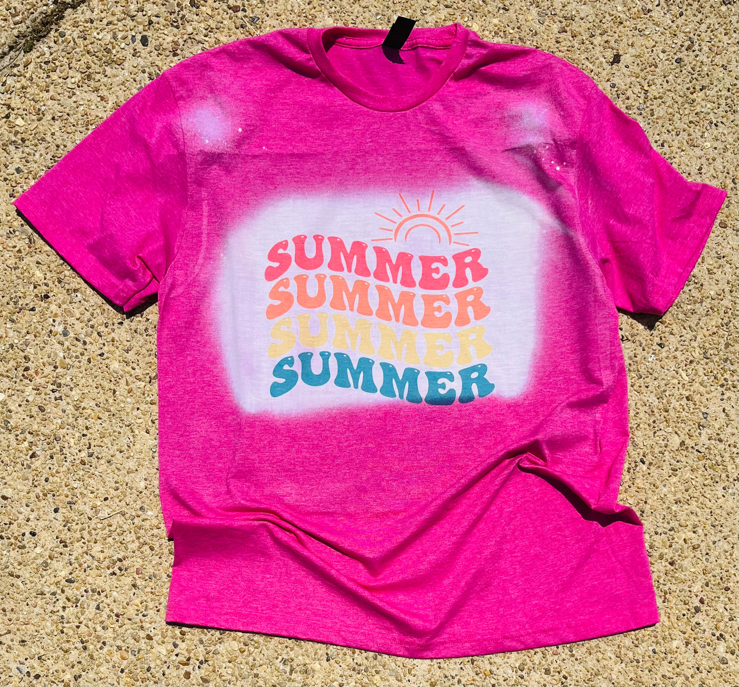 Pink Summer Bleached Tee