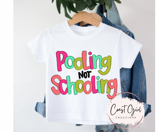 Pooling not schooling kids tee