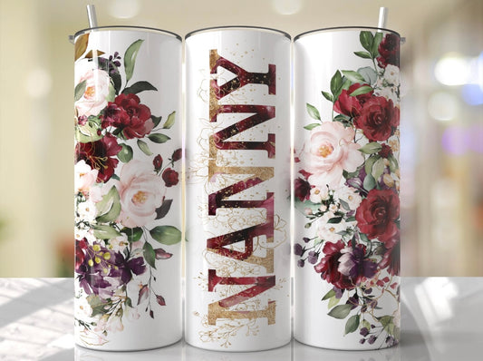 Nanny red rose tumbler