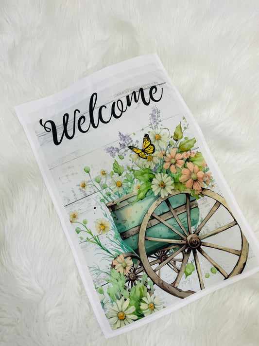 Welcome Garden flag